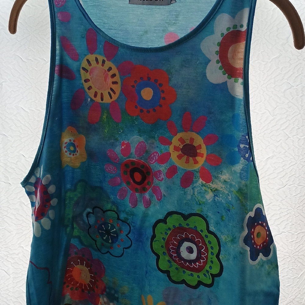 MISSLOOK Colorful Floral Tank Top